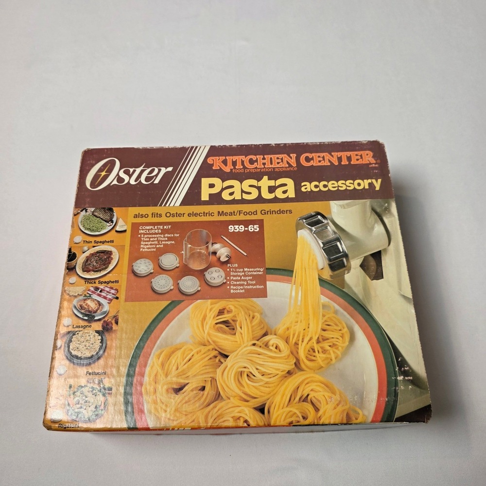 Oster Pasta Accessory Kitchen Center 939-65 Vintage White 5 Discs Complete Kit